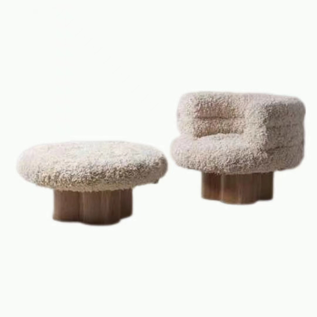 Furniture Sectional Sofa High Quality Fabric Armrest Wooden Inner Frame Single Lounge Sofa 