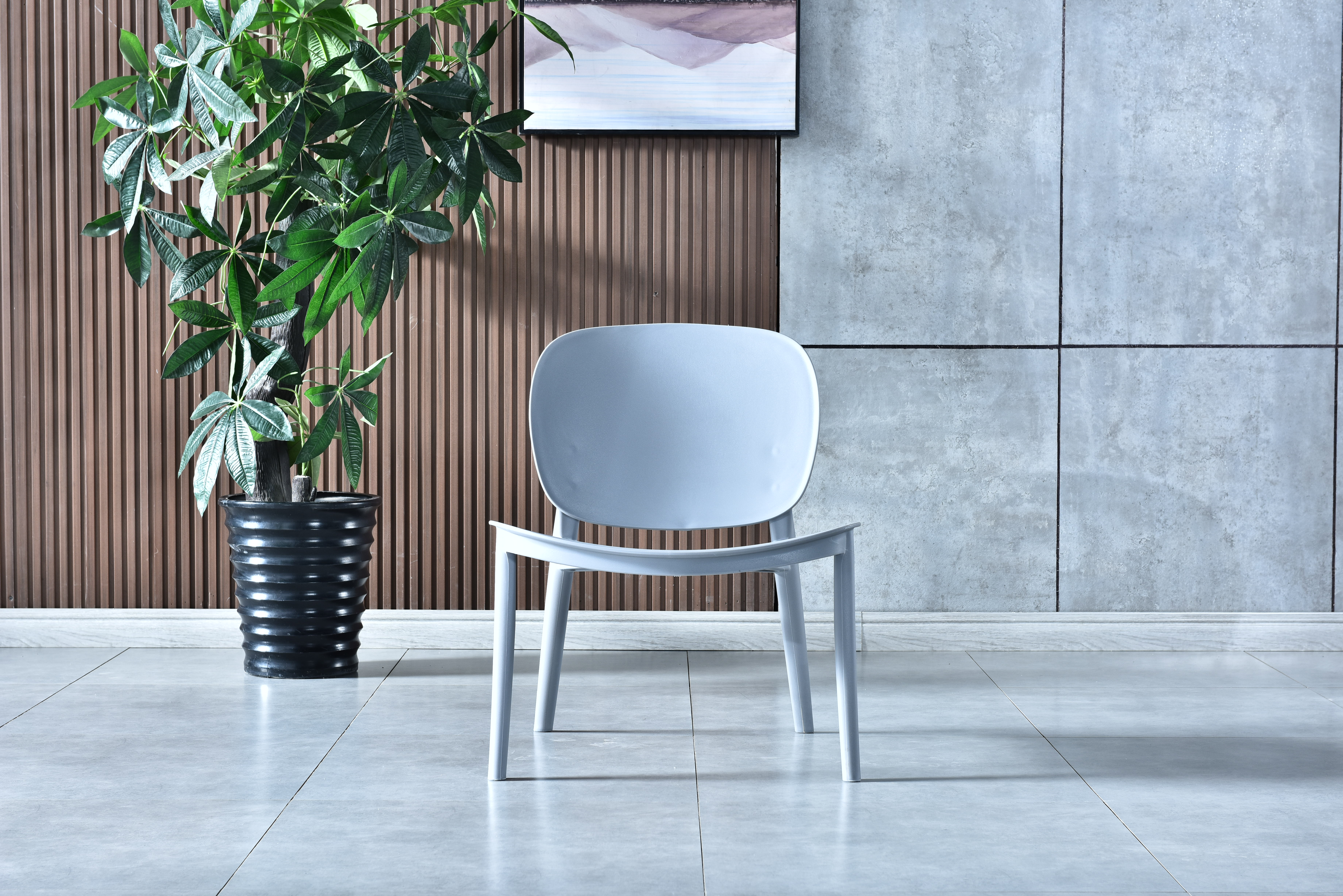 High Quality Mid Century Space Saver Cafe Chairs Restaurant Plastic Dining Chair Shell Lounge Chair