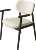 Furniture Light Luxury Antique Backrest Armchair For Dining Room Restaurant Cafe Wood And Leather Dining Chair