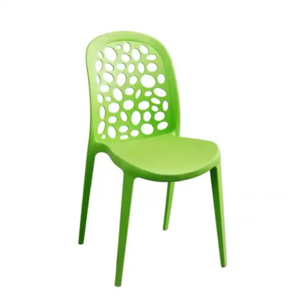Colorful Outdoor Furniture Garden Plastic Dining Hollow Backrest Resin Chair