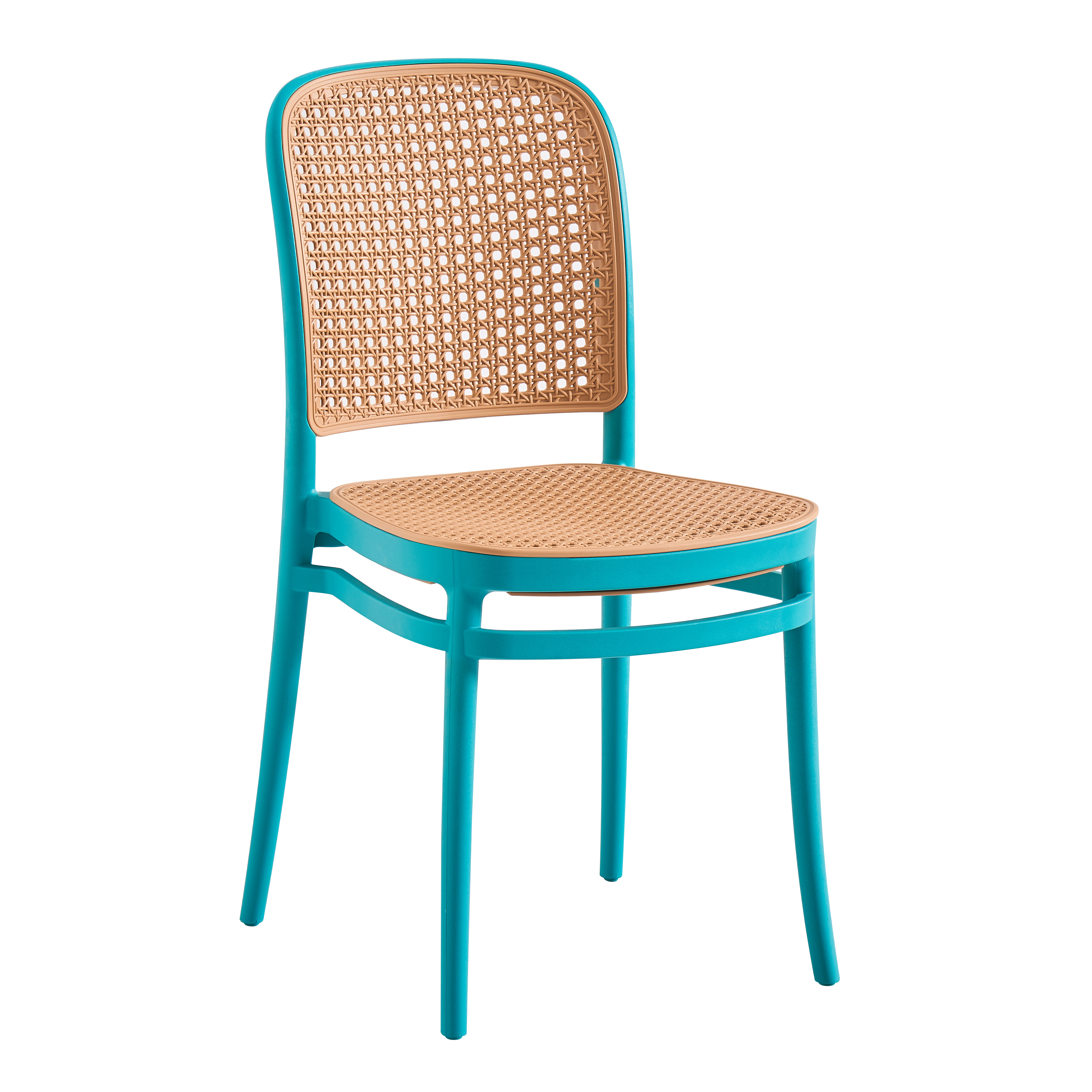 Outdoor Indoor French Chair Furniture Garden Cafe Chair Modern Stackable Rattan Plastic Dining Chairs