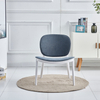 Elegant Fancy Plastic Home Furniture Dining Room Chairs Modern Low Legged Resin Chair with Cushion