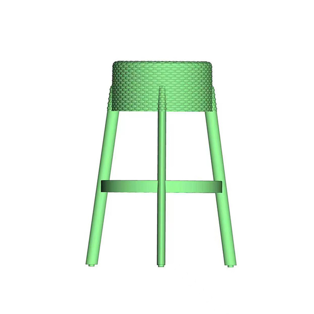 Outdoor Plastic Thickens Round Stool Creative Dining Room Chair