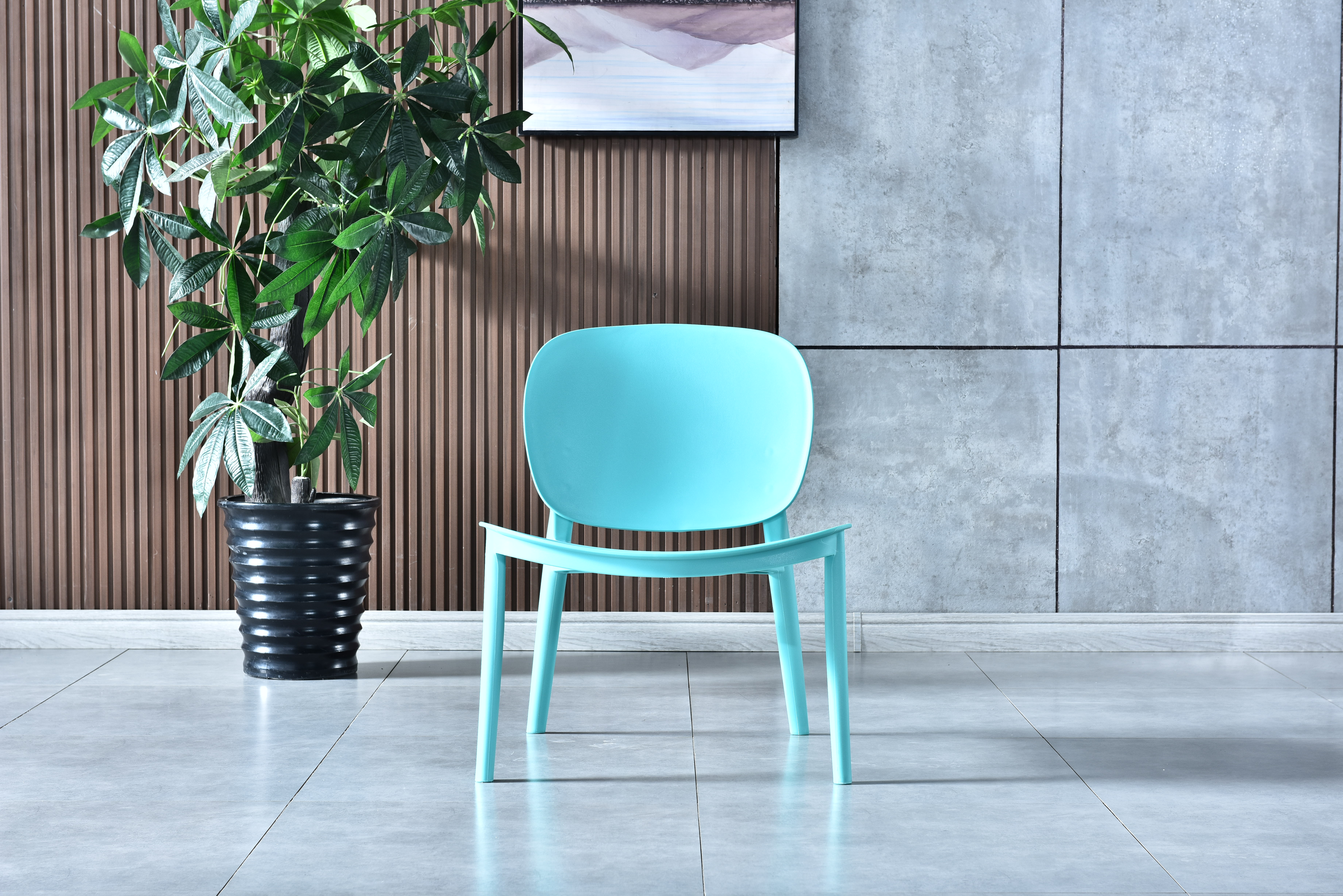 High Quality Mid Century Space Saver Cafe Chairs Restaurant Plastic Dining Chair Shell Lounge Chair