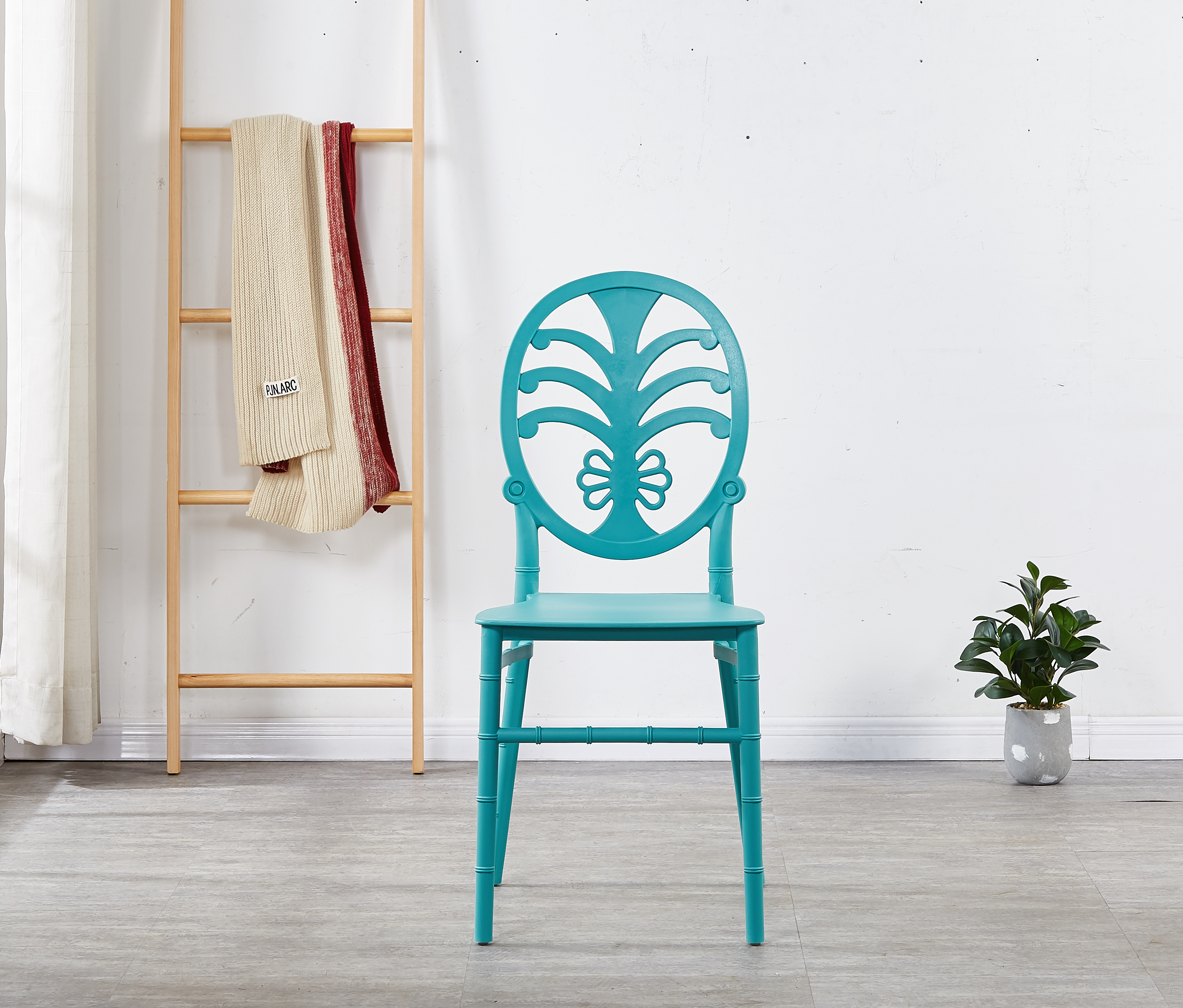 Plastic Furniture Chair Outdoor Customized Different Color Plastic Bamboo Chair
