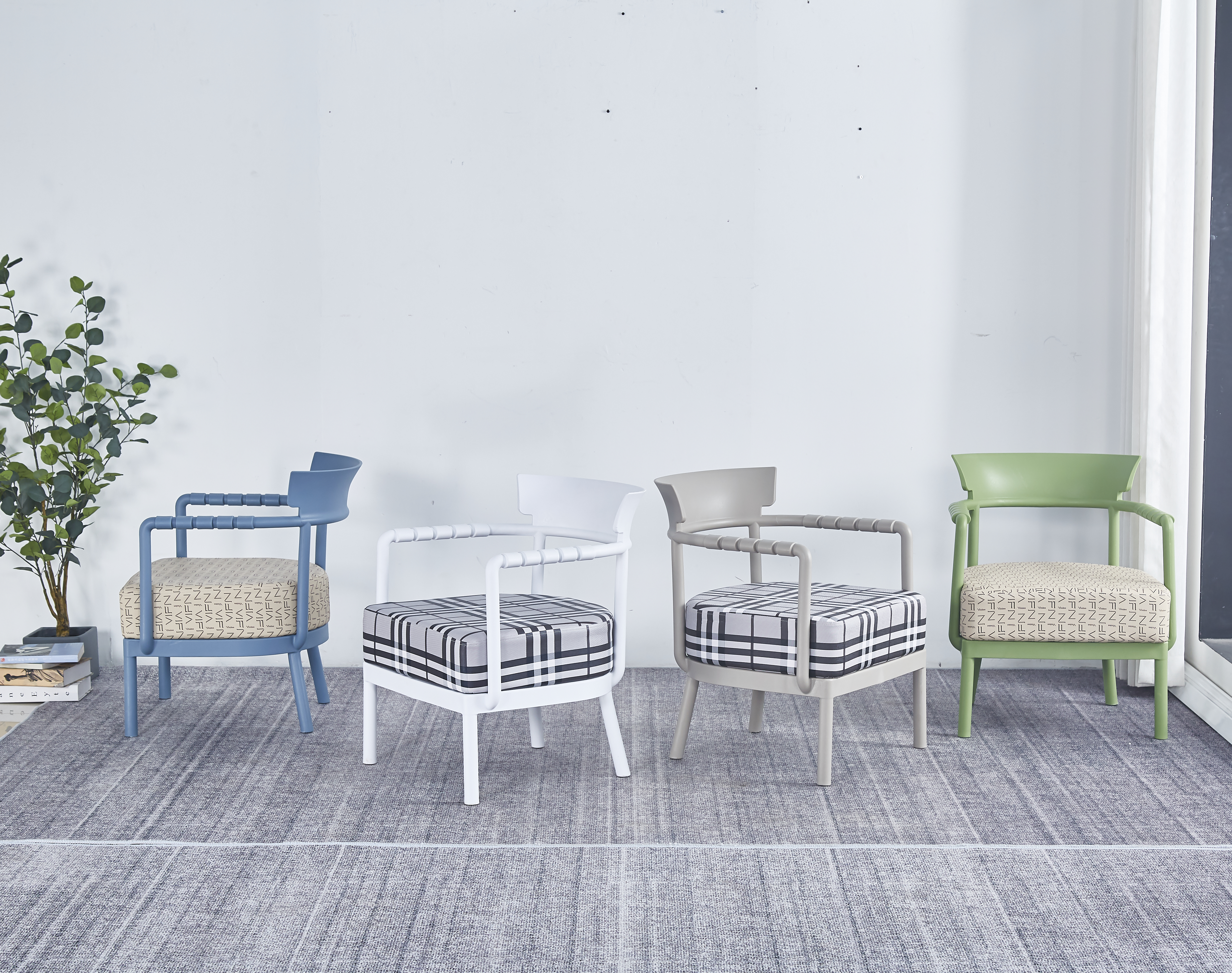 Plastic sofa chairs