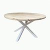 Dining Room Furniture Household Coffee Table Iron Frame Round Wooden Dining Table Industrial Style Kitchen Dining Table