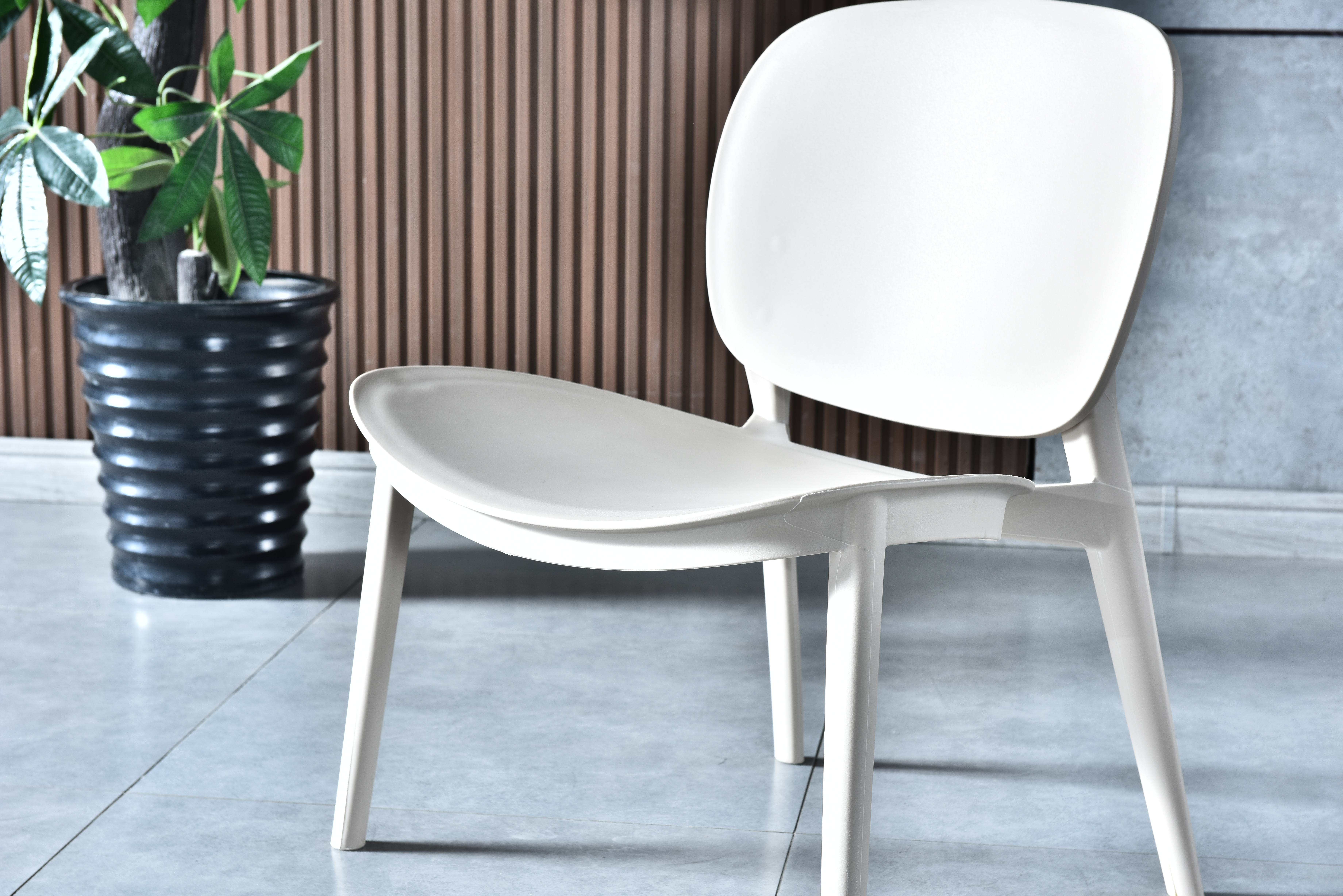 High Quality Mid Century Space Saver Cafe Chairs Restaurant Plastic Dining Chair Shell Lounge Chair