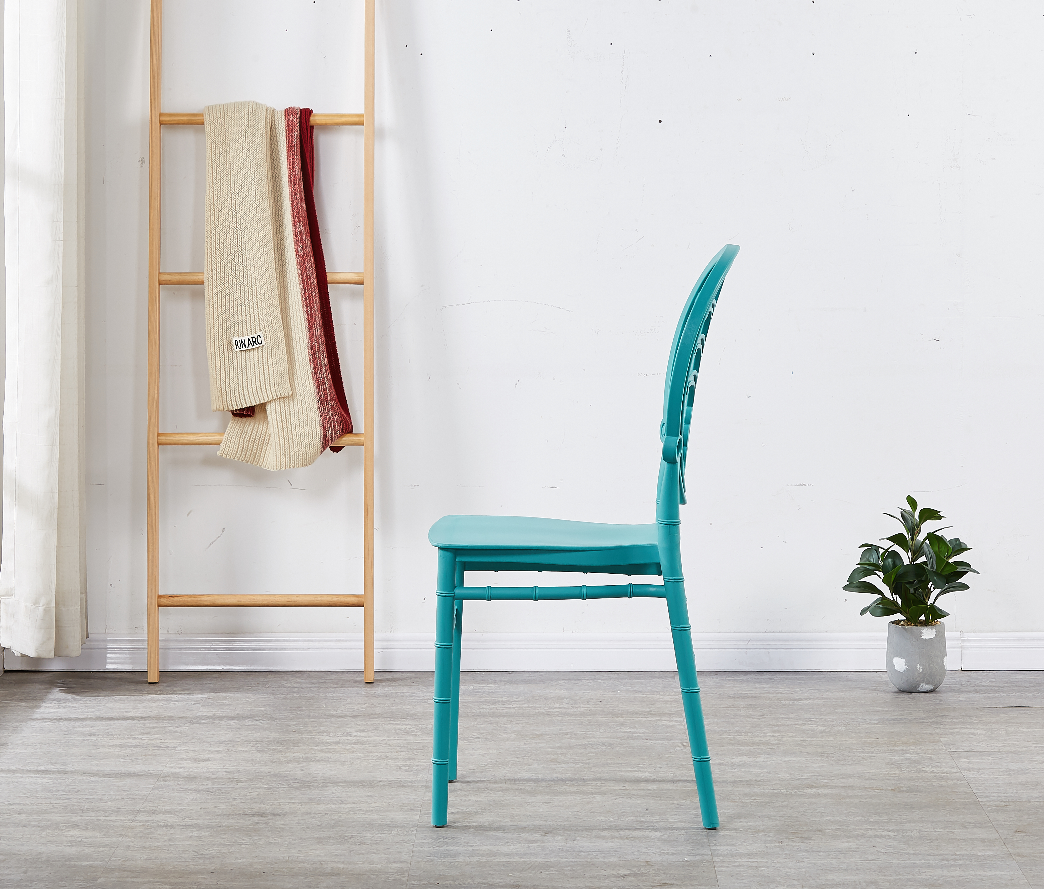 Plastic Furniture Chair Outdoor Customized Different Color Plastic Bamboo Chair