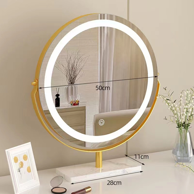 Table Led Makeup Mirror Rotatable Makeup Mirror Led Desktop Makeup Mirror with Light