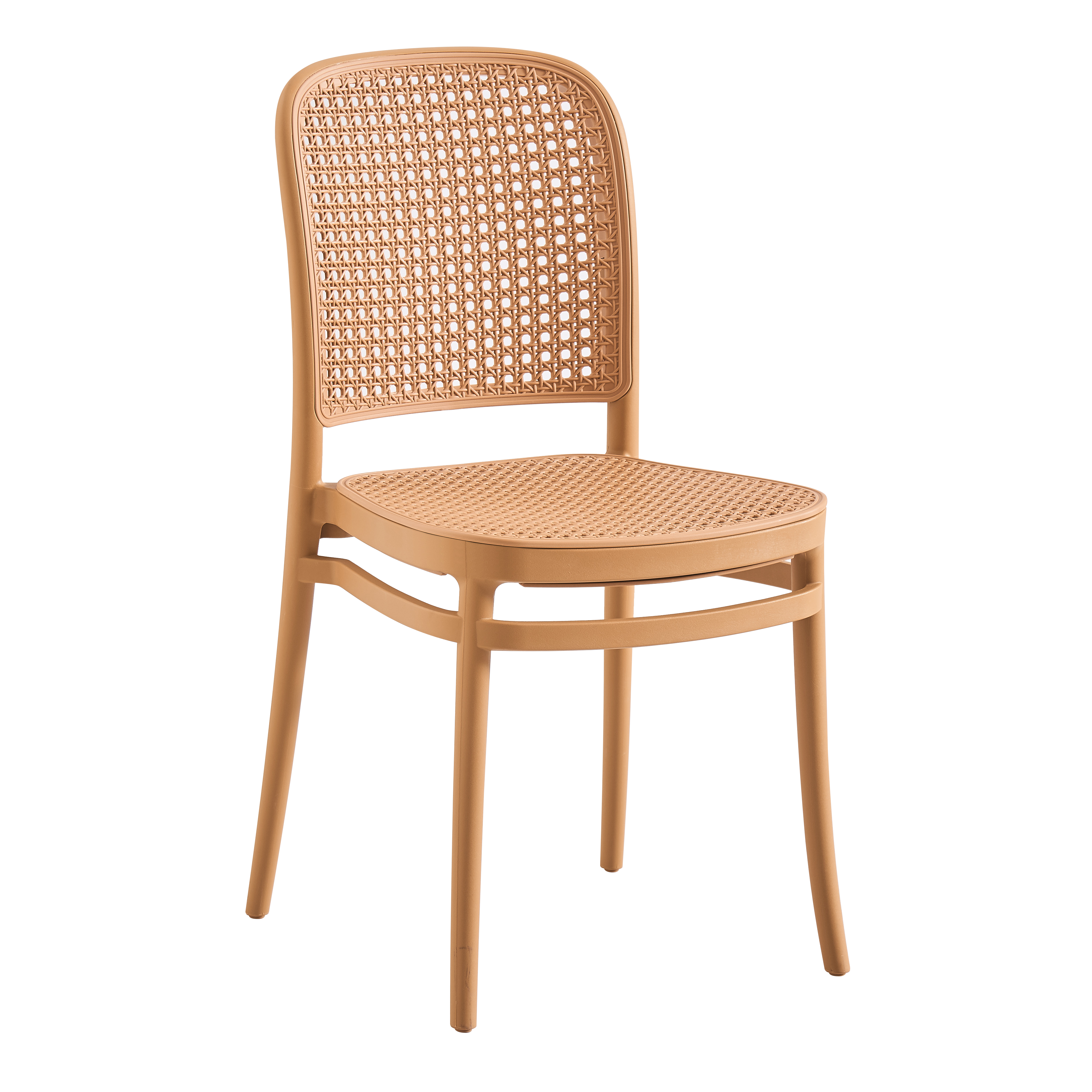 Outdoor Indoor French Chair Furniture Garden Cafe Chair Modern Stackable Rattan Plastic Dining Chairs