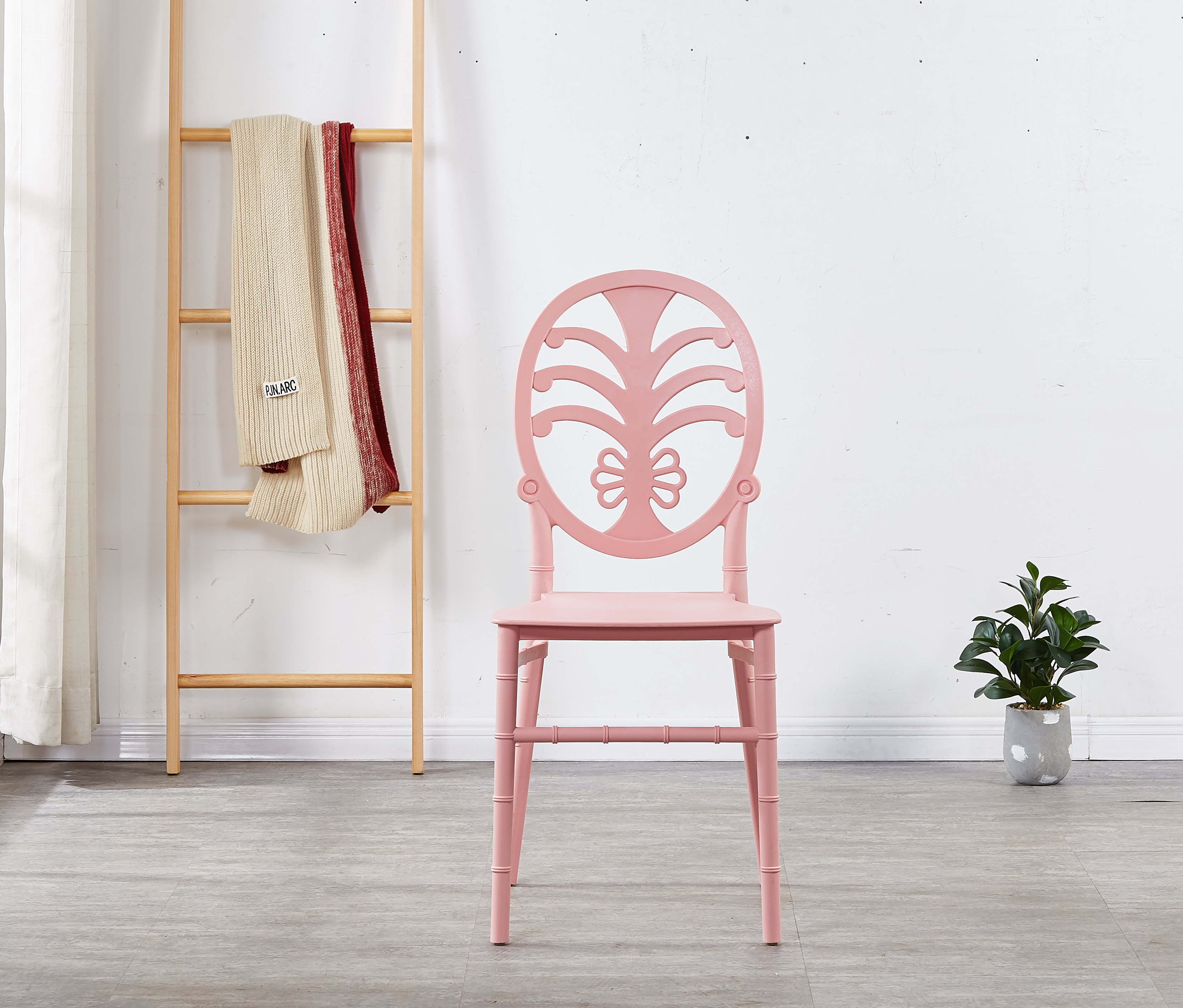 Plastic Furniture Chair Outdoor Customized Different Color Plastic Bamboo Chair