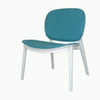 Elegant Fancy Plastic Home Furniture Dining Room Chairs Modern Low Legged Resin Chair with Cushion
