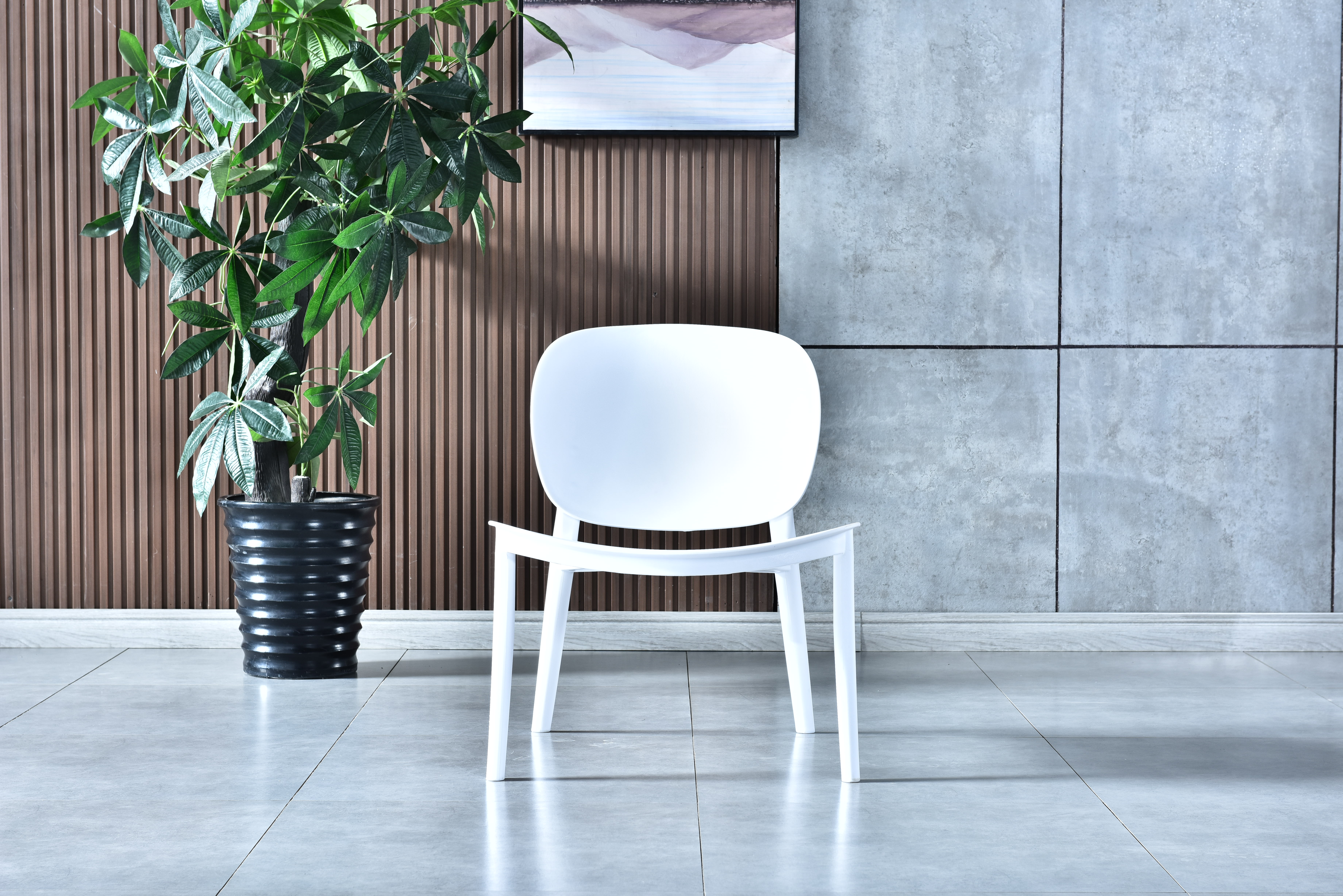 High Quality Mid Century Space Saver Cafe Chairs Restaurant Plastic Dining Chair Shell Lounge Chair