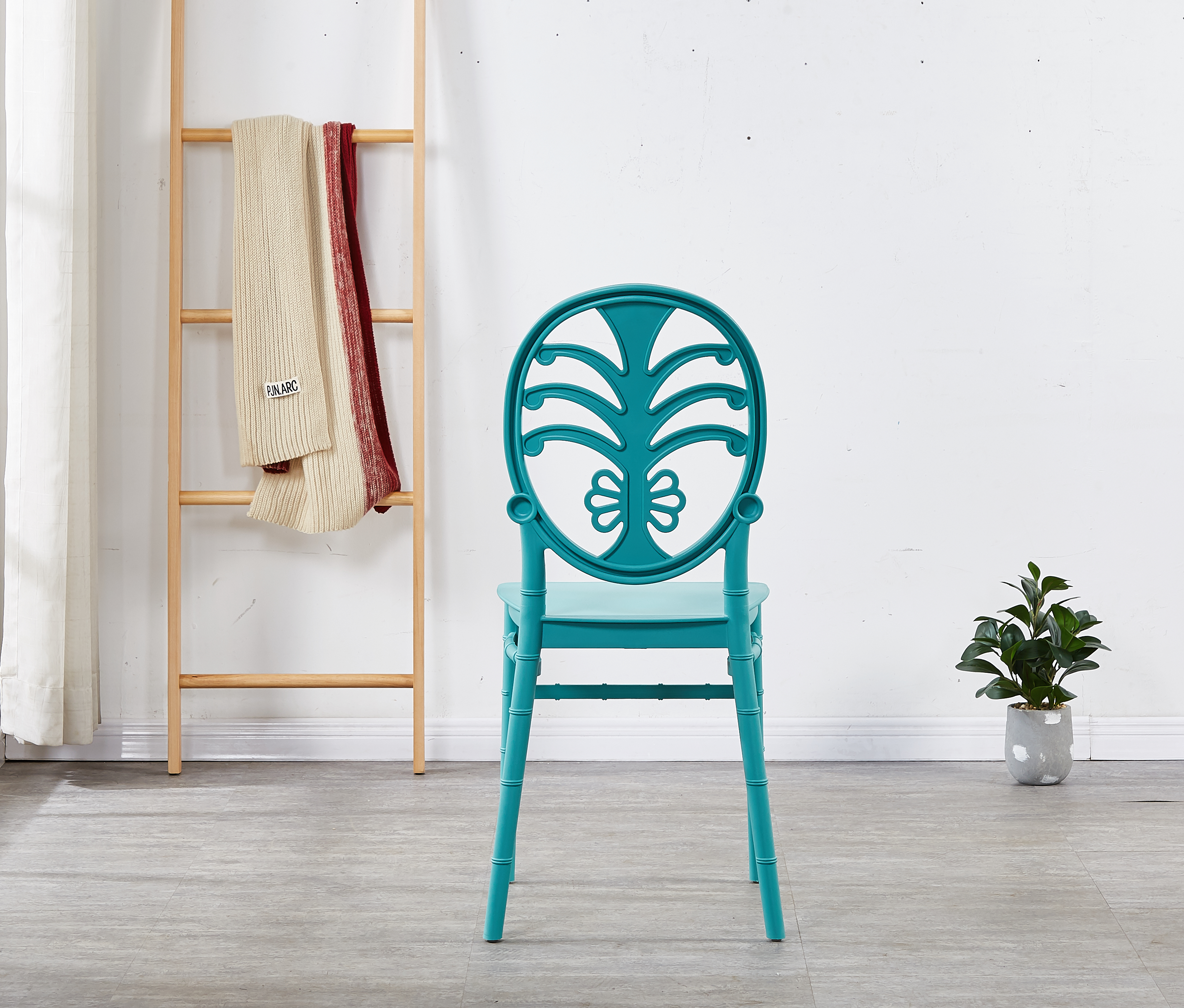 Plastic Furniture Chair Outdoor Customized Different Color Plastic Bamboo Chair