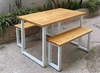 Modern 4 Seater Simple Design School Furniture Cafe Canteen Student Wooden Dining Table And Chairs Set