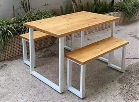 Modern 4 Seater Simple Design School Furniture Cafe Canteen Student Wooden Dining Table And Chairs Set