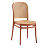 Outdoor Indoor French Chair Furniture Garden Cafe Chair Modern Stackable Rattan Plastic Dining Chairs